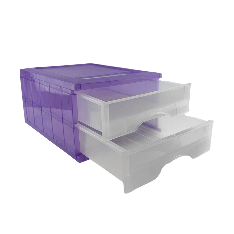 Okt ladenblok 2 laden paars 40x30x20cm