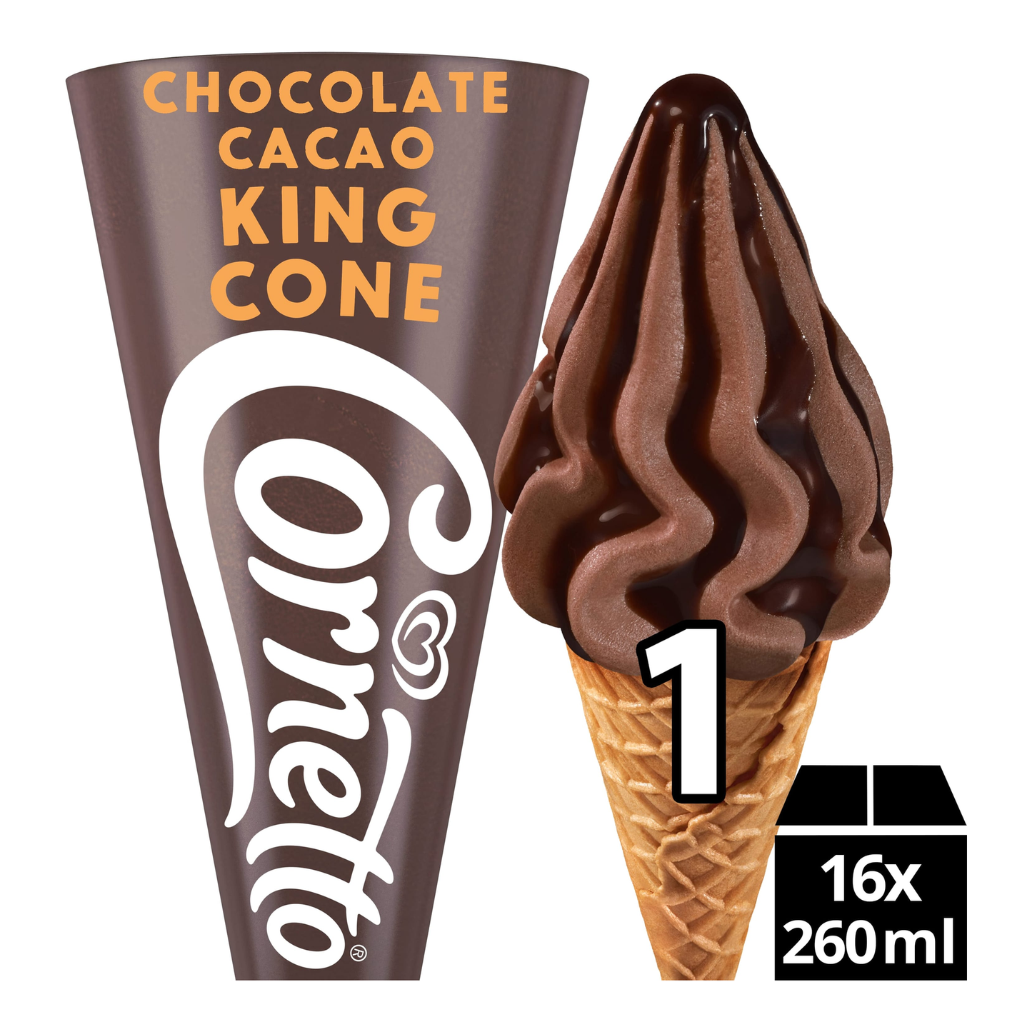 Ola cornetto king cone chocde (16x 260 ml)