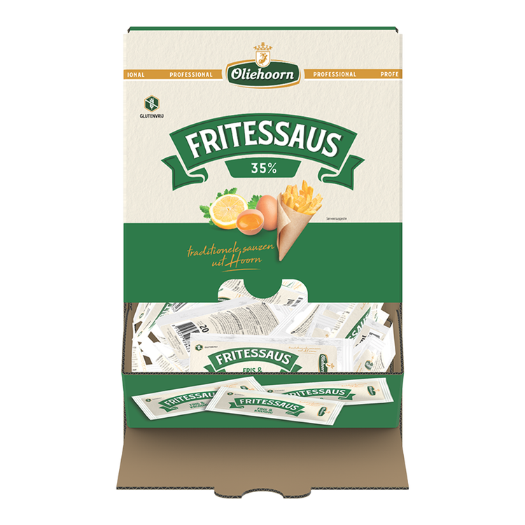 Oliehoorn fritessaus 35% sachets (198x 20ml)