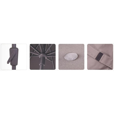 Madison parasol syros vierkant opdraai 280x280cm ecru