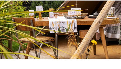 Ambiente tray ornamental flowers 13x21cm