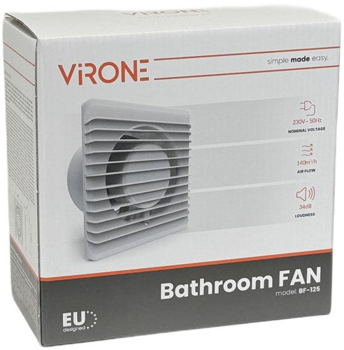 Enzo orno badkamer - toilet ventilator wit 125mm - 8611050