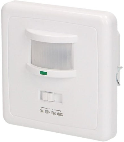Enzo orno bewegingsmelder inbouw wand wit - geluidsdetectie - 3900339