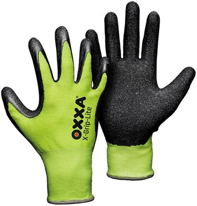 Oxxa x-grip-lite werkhandschoen geel zwart, 9 - 15102509