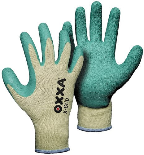 Oxxa x-grip werkhandschoen geel groen, 8 - 15100008 - 15100008