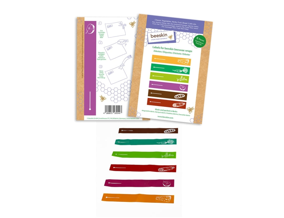 Beeskin labels voor bijenwasproducten - 6 stuks