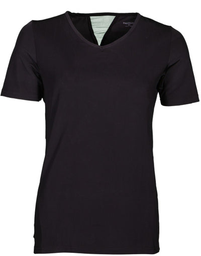 Papillon fitness shirt s sl v-neck dames zwart maat s