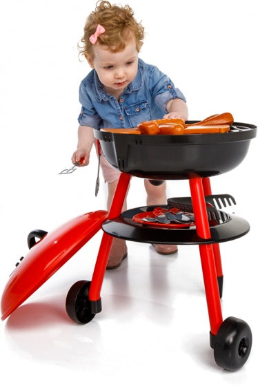 Paradiso toys Speelgoedbarbecue 50 cm 30-Delig Rood zwart