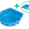 zandbak Schelp 87 x 78 x 18 cm blauw met hoes