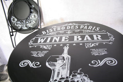 Sens bistroset paris 3-delig metaal zwart