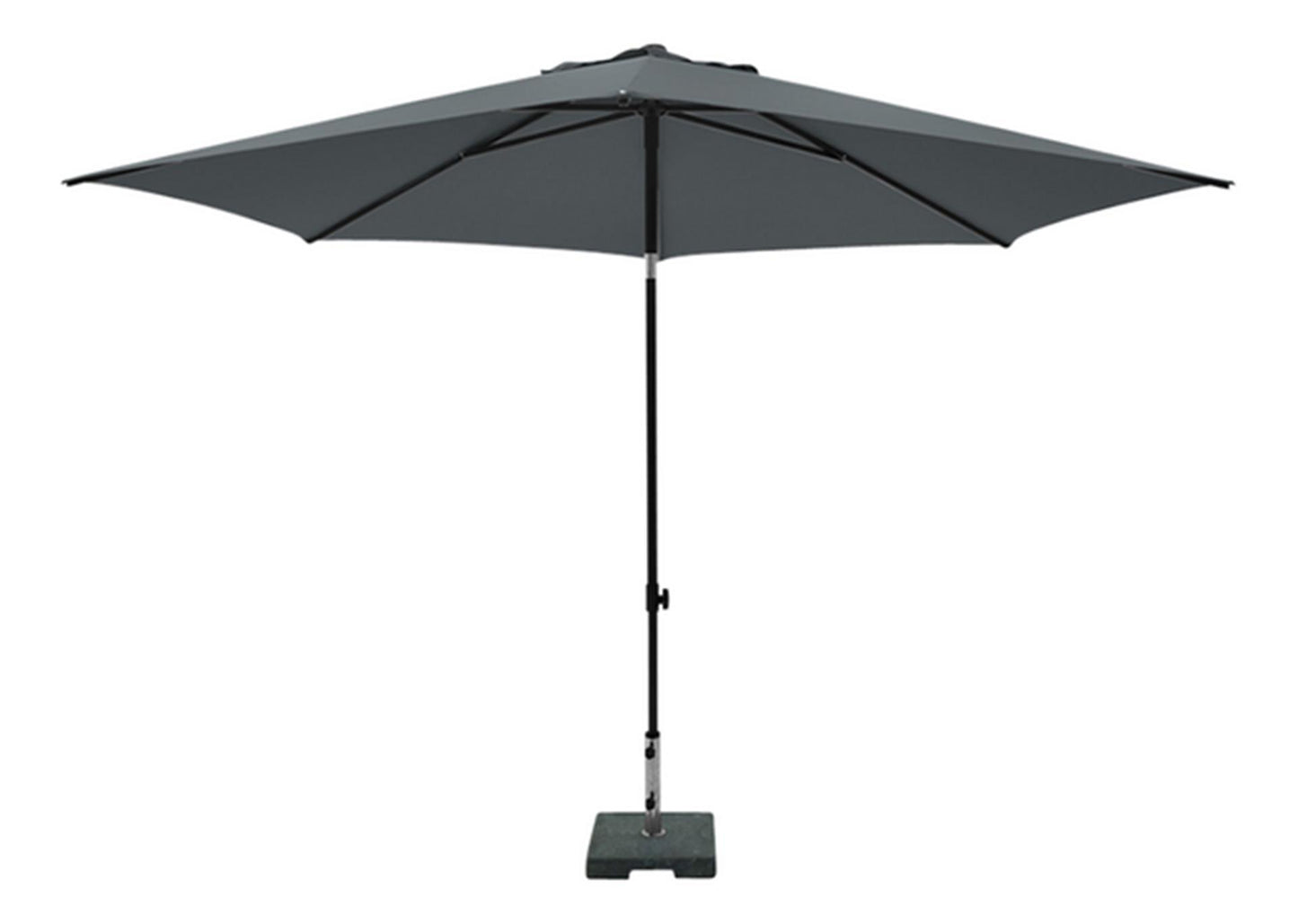Madison parasol mykanos push-up rond 250 cm met tilt-functie 100%poly grijs