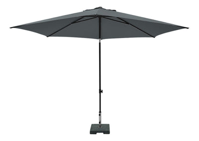 Madison parasol mykanos push-up rond 250 cm met tilt-functie 100%poly grijs