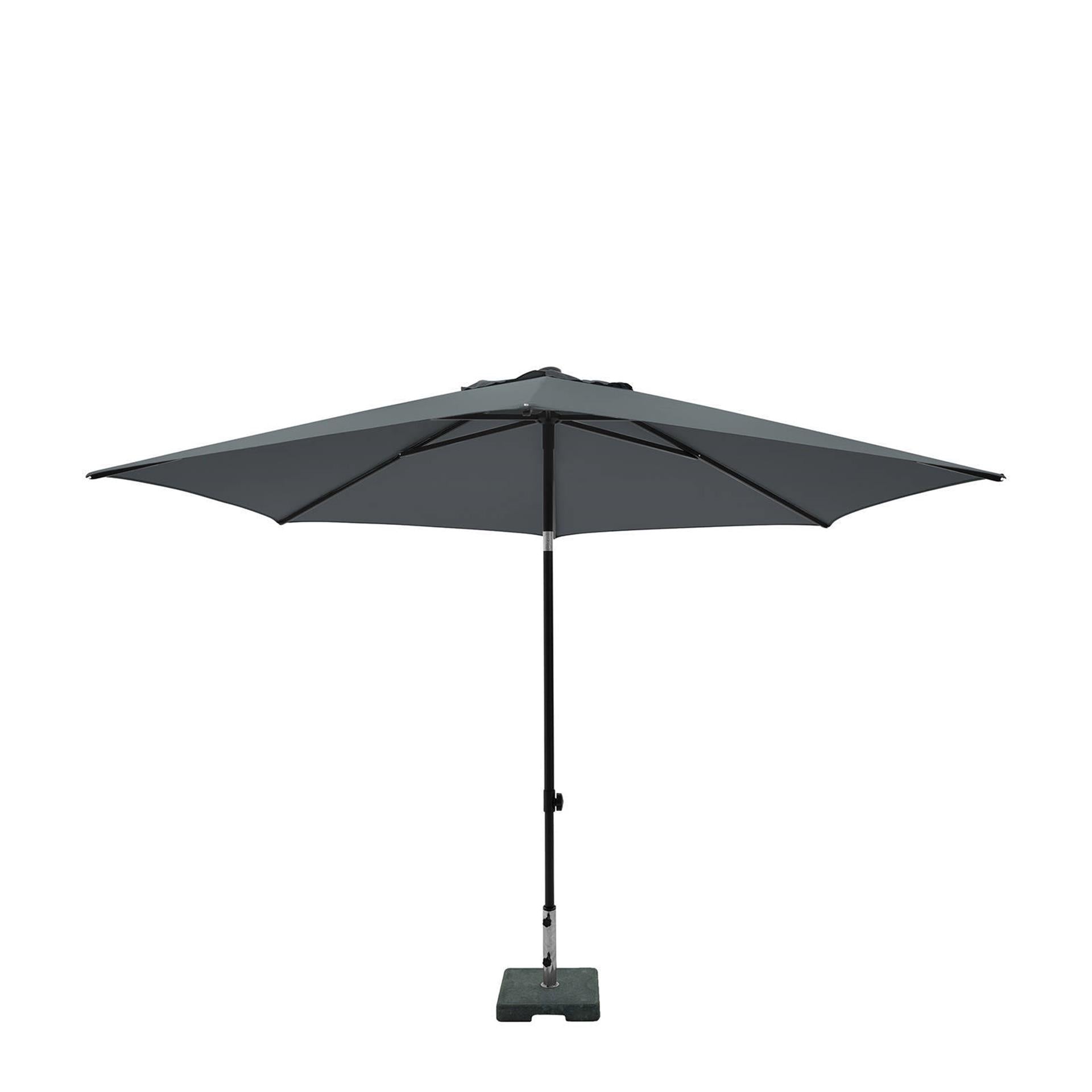 Madison parasol elba push-up rond 300 cm met tilt-functie 100%pol. grijs