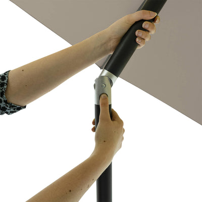 Madison parasol elba push-up rond 300 cm met tilt-functie 100%pol ecru