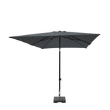 Madison parasol moraira push-up vierkant 230x230cm met tilt-functie grijs - afbeelding 1