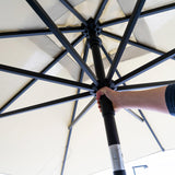 Madison parasol moraira push-up vierkant 230x230cm met tilt-functie grijs - afbeelding 2