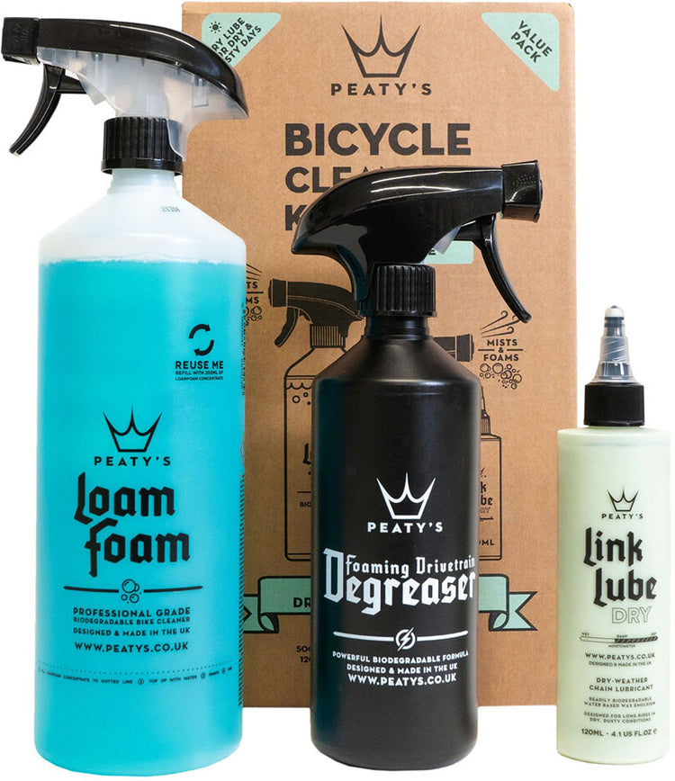Peaty's wash degrease lubricate dry cleaning set