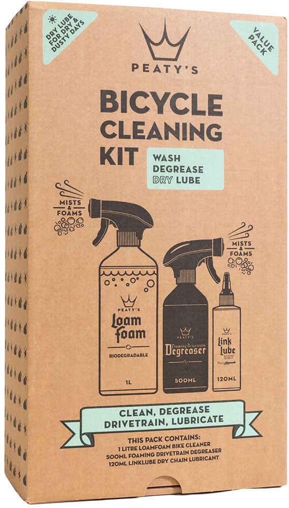 Peaty's wash degrease lubricate dry cleaning set
