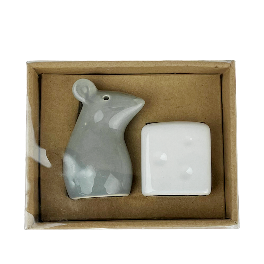 Peper- zoutvaatje muis kaas