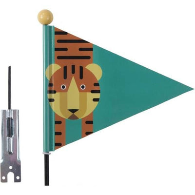 Beveiligingsvlag Pexkids Tiger Green met tijgerprint