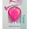 Fiets Hupe Pexkid's hart - Wit met een roze eekhoorn