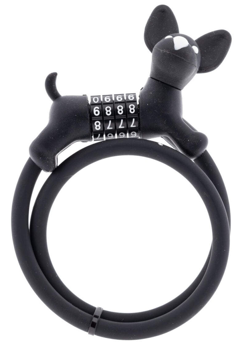 Pexkids cijfer kabelslot zwart flappie de waakhond silicone