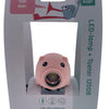 Pexkids fietstoeter varken met led lamp usb roze