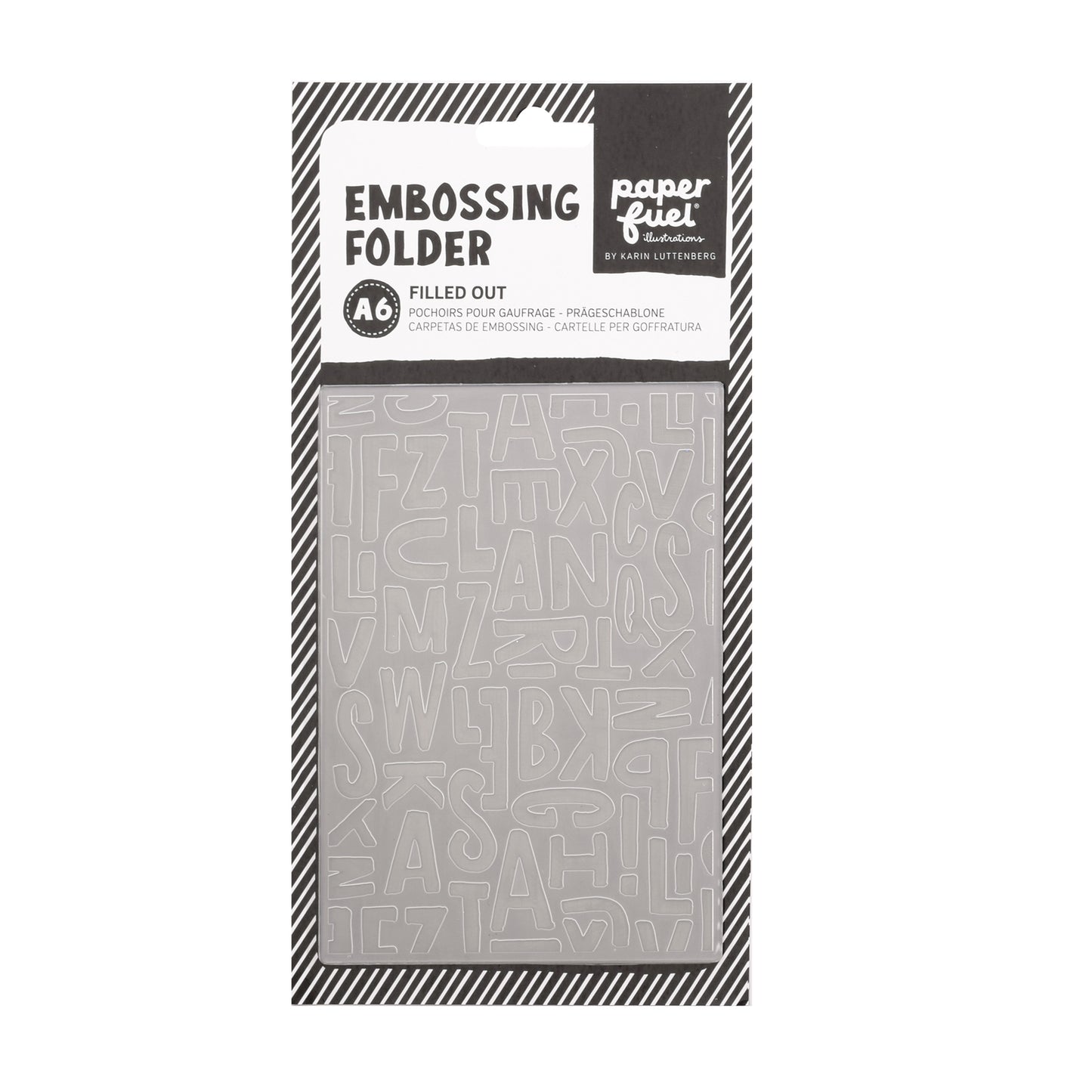 Paperfuel • embossing sjabloon a6 filled out