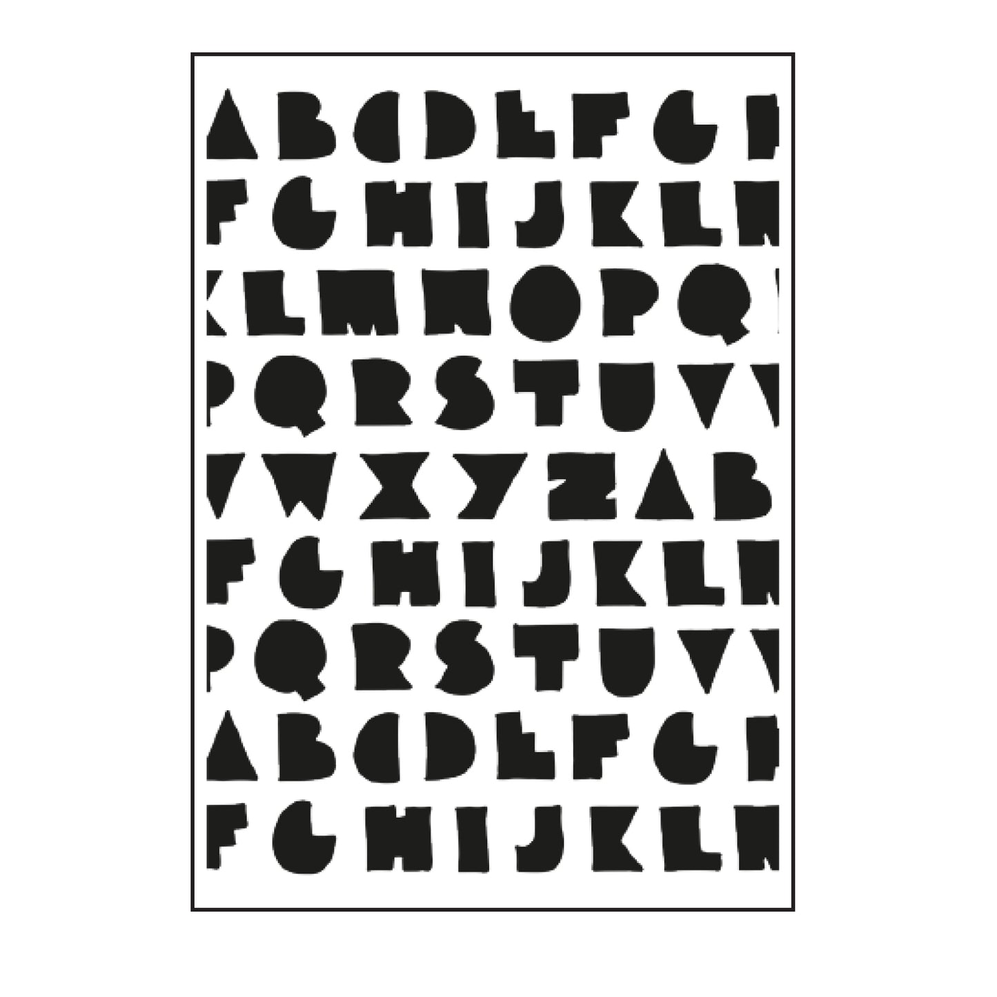 Paperfuel • embossing sjabloon a6 solid as a rock