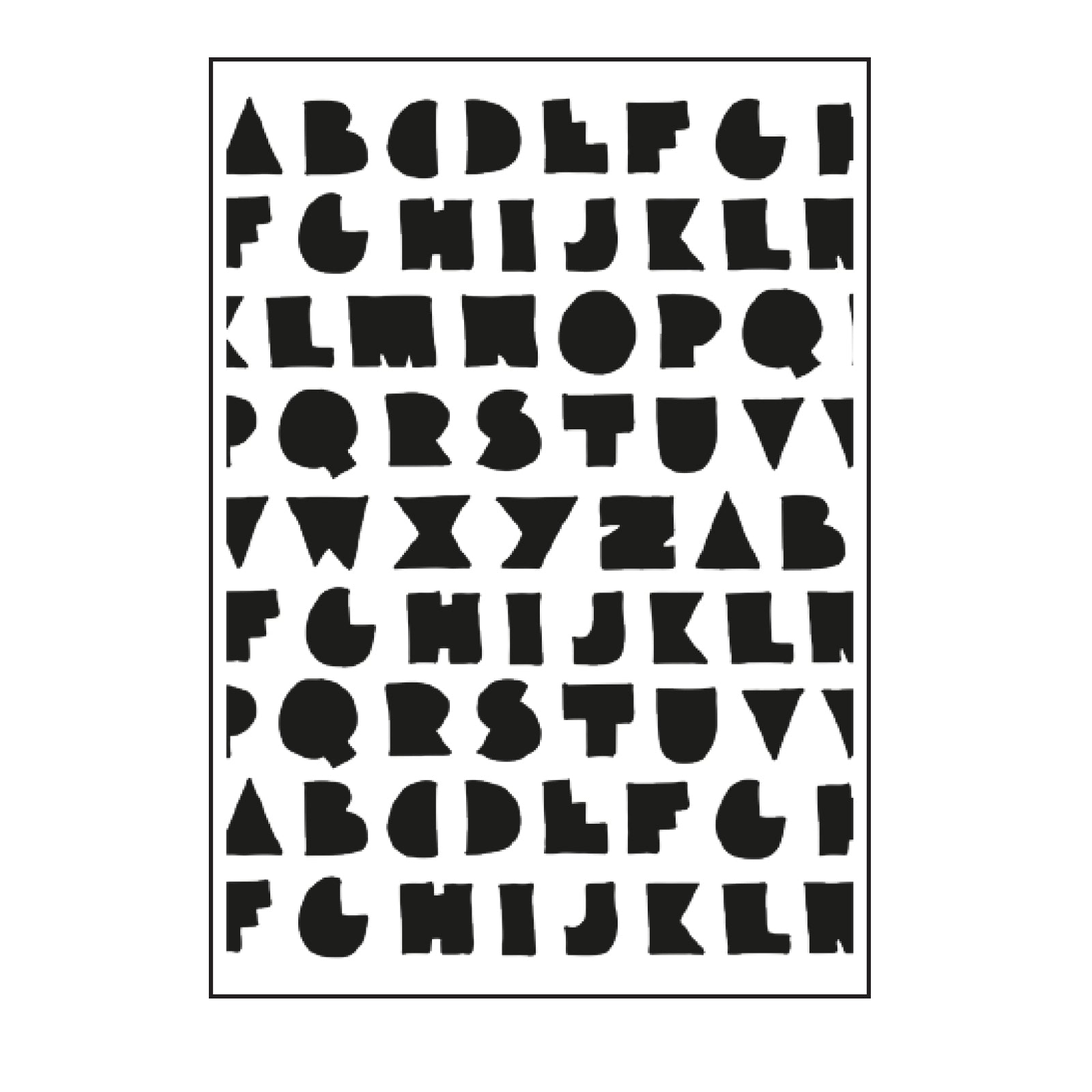 Paperfuel • embossing sjabloon a6 solid as a rock