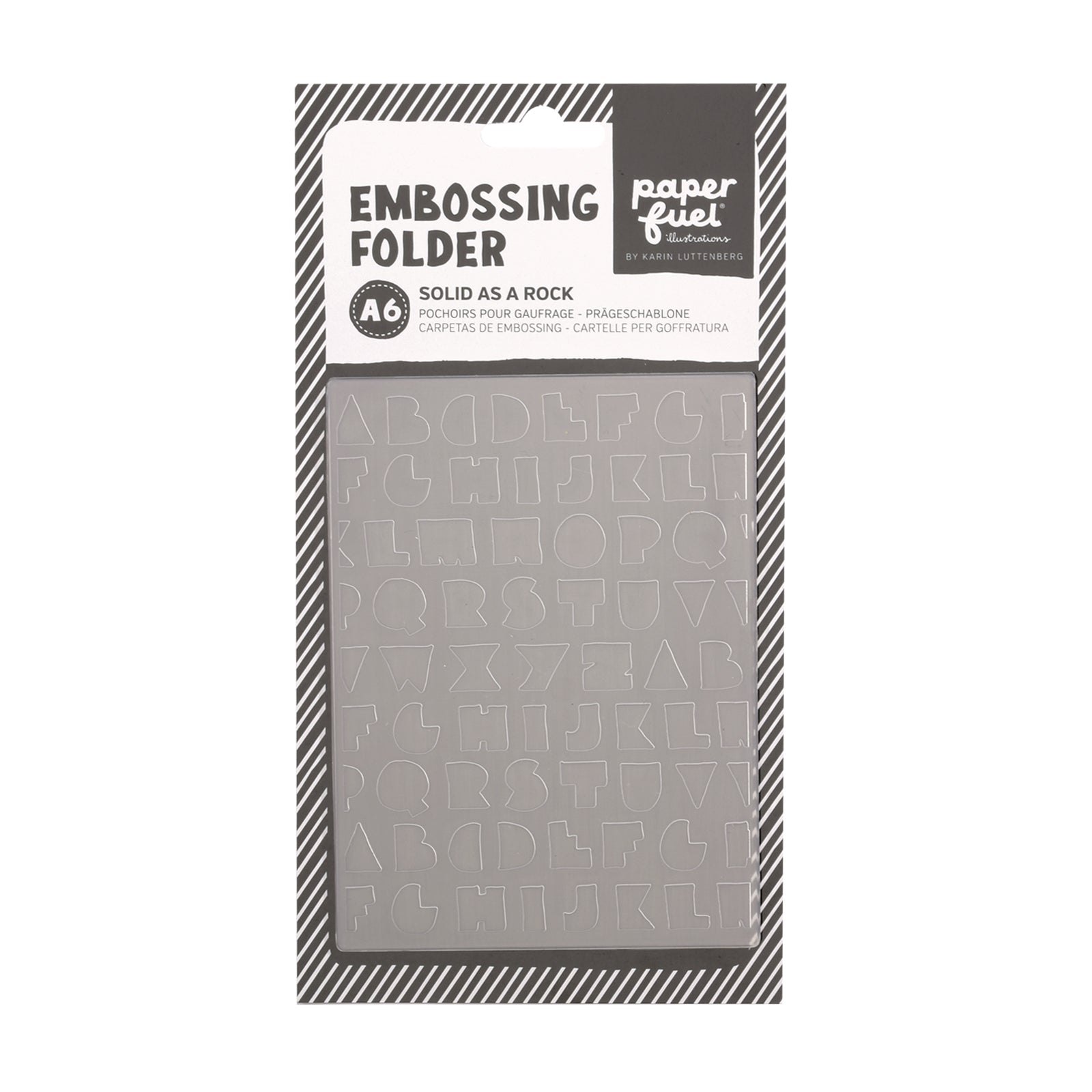 Paperfuel • embossing sjabloon a6 solid as a rock