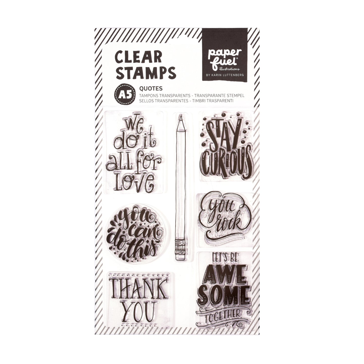Paperfuel • clear stamp a5 quotes