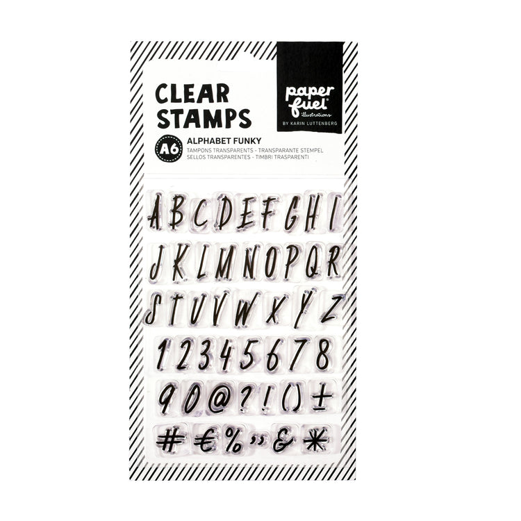 Paperfuel • clear stamp a6 alphabet funky
