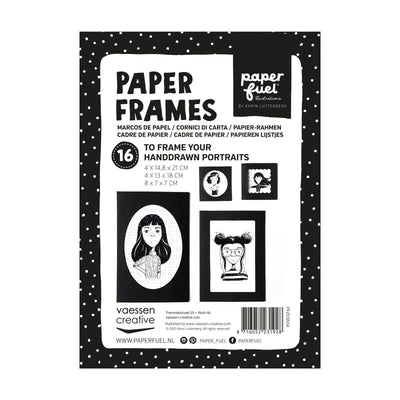 Paperfuel • papieren lijstjes 16 vellen zwart