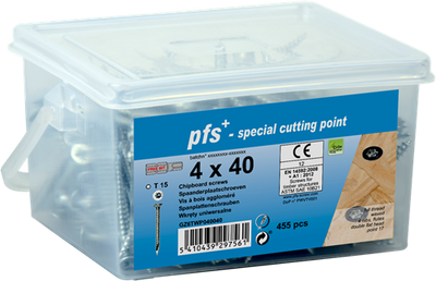 Pgb-europe pgb-fasteners | spaanplaatschroef pfs tx25 ø 5x60 zn emmer | 195 st - gz6twp050060