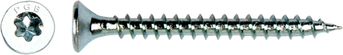 Pgb-europe pgb-fasteners universele spaanplaatschroef vk-t voldraad verzonken kop ø4,0x25 zn tx20 | 200 st | pgwvtv001004000253