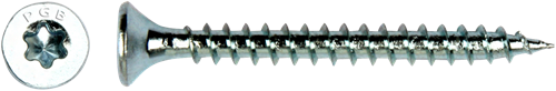 Pgb-europe pgb-fasteners universele spaanplaatschroef vk-t voldraad verzonken kop ø4,5x20 zn tx20 | 200 st | pgwvtv001004500203
