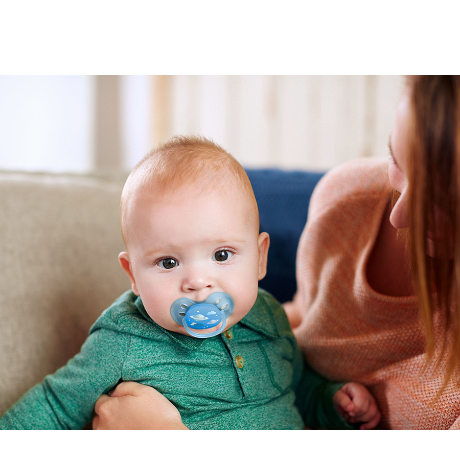 Philips fopspeen avent ultra soft blauw