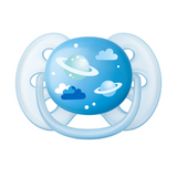 Philips fopspeen avent ultra soft blauw - afbeelding 2