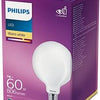 Philips led lamp - globelamp met e27 fitting - warmwit licht: 2700k - 60w - mat glas