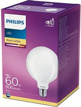 Philips led lamp - globelamp met e27 fitting - warmwit licht: 2700k - 60w - mat glas - afbeelding 2