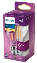 Philips led lamp transparant - 100 w - e27 - warmwit licht - afbeelding 1