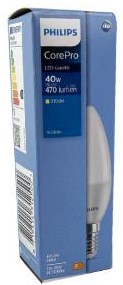 Philips led kaars e14 5-40w 2700k mat - led3319 - afbeelding 2
