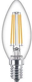 Philips led kaars e14 6,5-60w 2700k filament helder blister - 5100312