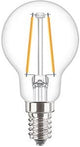Philips led kogel e14 2-25w 2700k filament helder - led3727