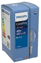 Philips led kogel e14 4,3-40w 2700k filament helder - led3738 - afbeelding 2