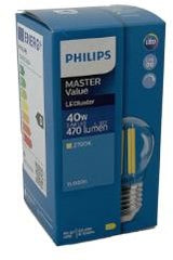 Philips led kogel e27 3,4-40w 2700k filament helder dimbaar - led3746 - afbeelding 2