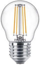 Philips led kogel e27 4,3-40w 2700k filament helder - led3749