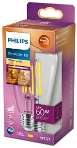 Philips led st64 e27 5,9-60w filament helder warmglow blister - 5102586 - afbeelding 1