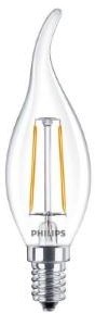 Philips led tipkaars e14 2-25w 2700k filament helder - led3723 - afbeelding 1